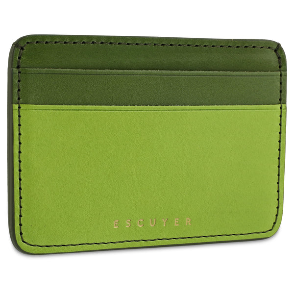 Escuyer Cardholder - Clorofilla / Lime