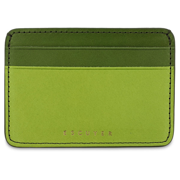 Escuyer Cardholder - Clorofilla / Lime