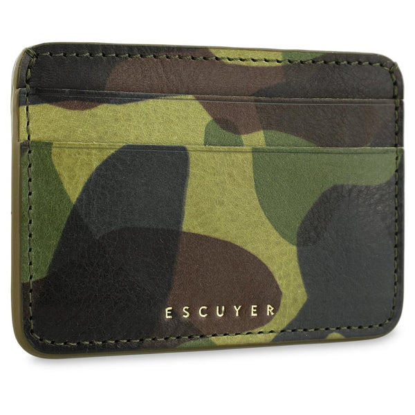 Escuyer Cardholder - Light Green Camouflage