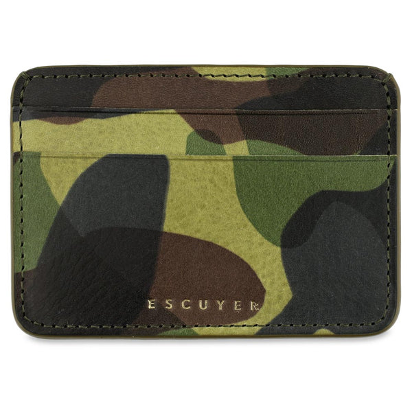 Escuyer Cardholder - Light Green Camouflage