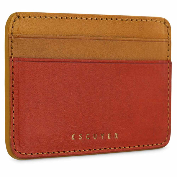 Escuyer Cardholder - Orange / Mustard