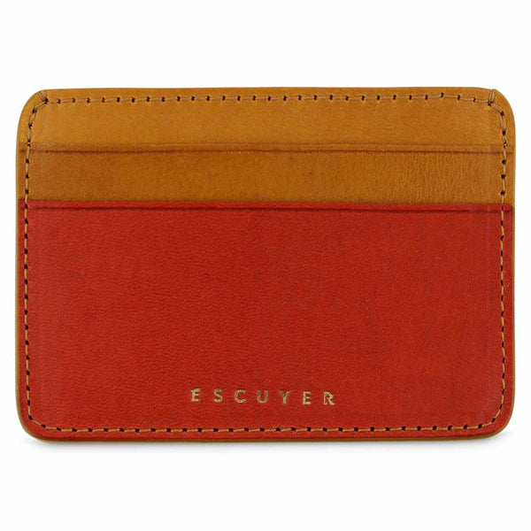 Escuyer Cardholder - Orange / Mustard