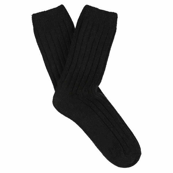 Escuyer Cashmere Crew Socks Women - Black