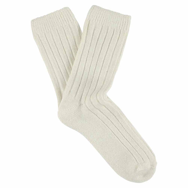 Escuyer Cashmere Crew Socks Women - Ecru