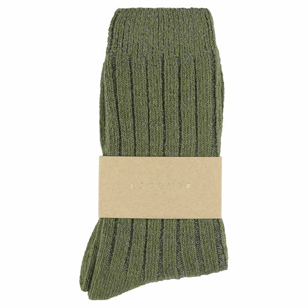 Escuyer Cashmere Crew Socks Women - Khaki
