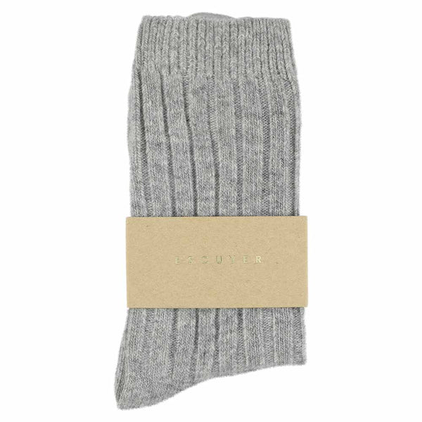 Escuyer Cashmere Crew Socks Women - Light Grey