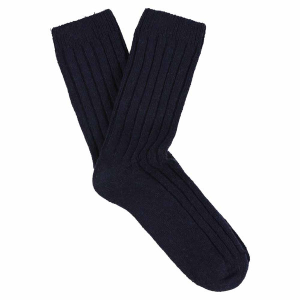 Escuyer Cashmere Crew Socks Women - Navy