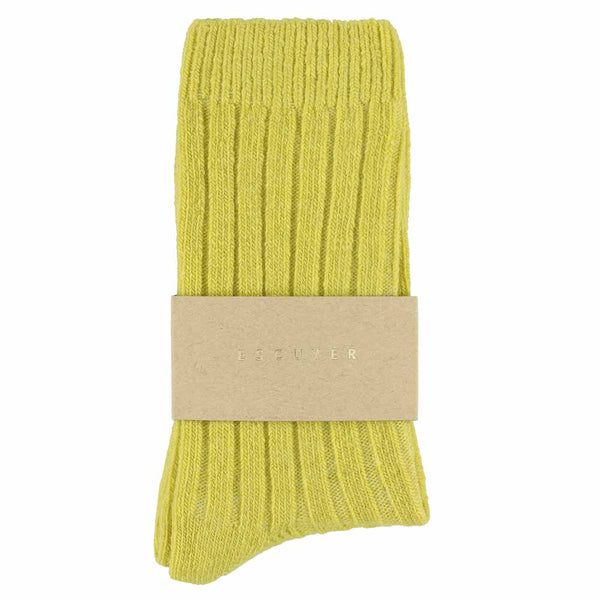 Escuyer Cashmere Crew Socks Women - Yellow
