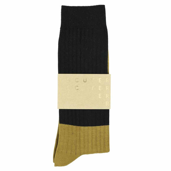 Escuyer Colour Block Socks Black / Bronze