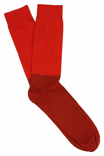 Escuyer Colour Block Socks Molten Lava / Gold Flame