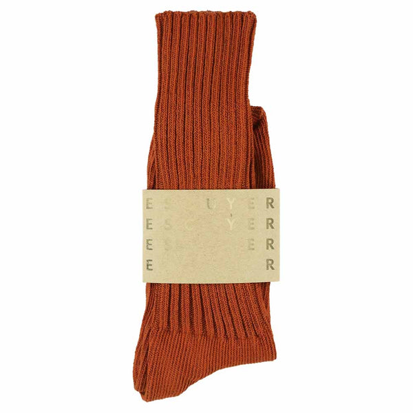 Escuyer Crew Socks - Brick