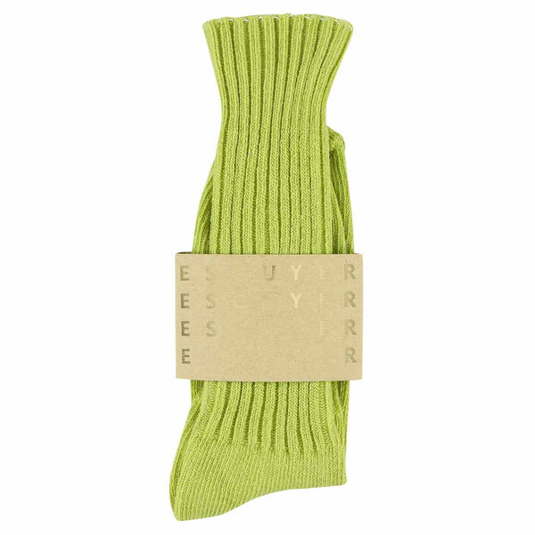 Escuyer Crew Socks - Green Banana