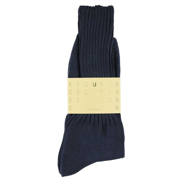 Escuyer Crew Socks - Navy