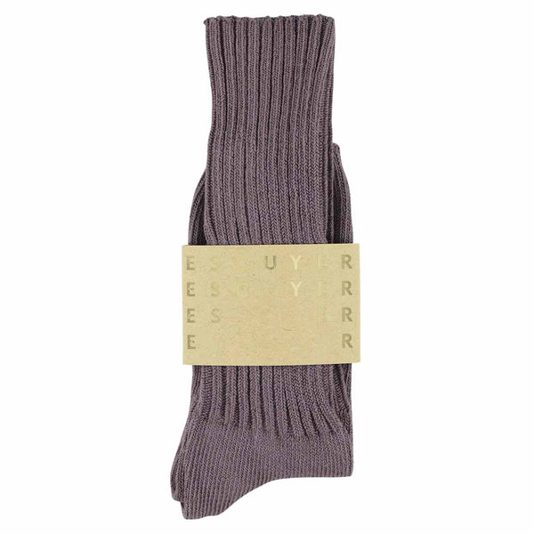 Escuyer Crew Socks - Off Purple