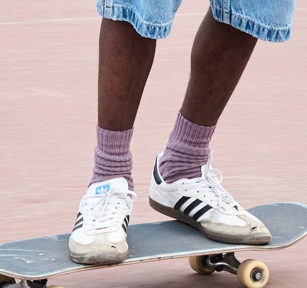 Escuyer Crew Socks - Off Purple