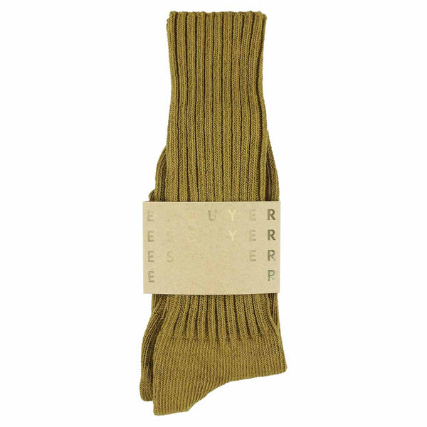 Escuyer Crew Socks - Olive Oil