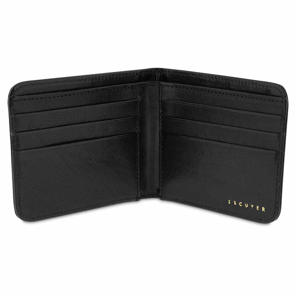 Escuyer Leather Billfold Wallet - Black