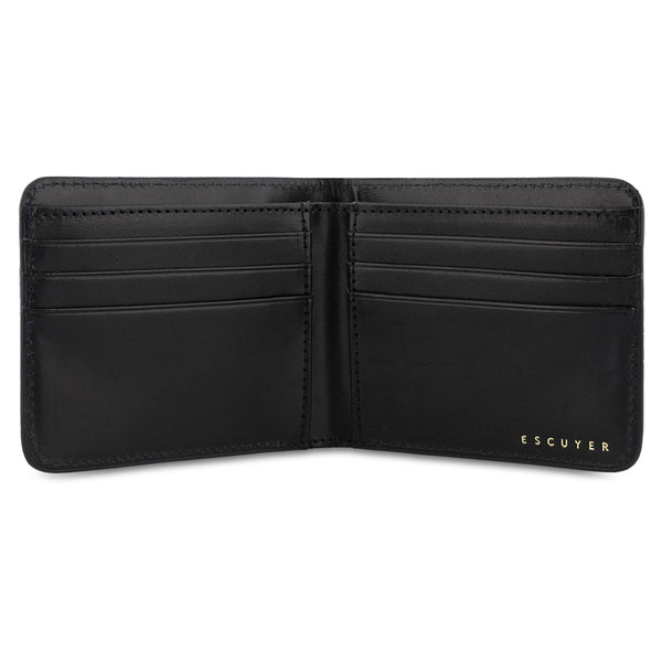 Escuyer Leather Billfold Wallet - Black / Blue