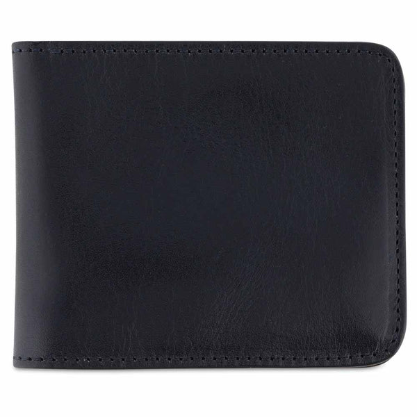 Escuyer Leather Billfold Wallet - Blue / Cognac