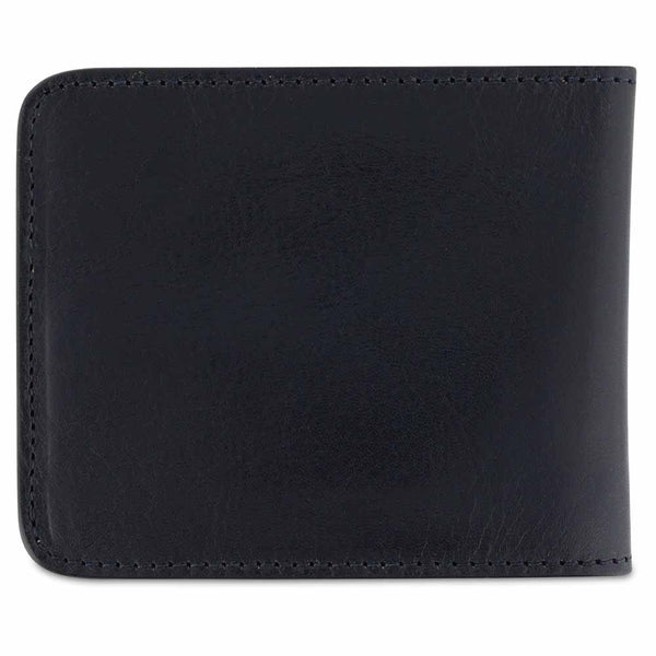 Escuyer Leather Billfold Wallet - Blue / Cognac