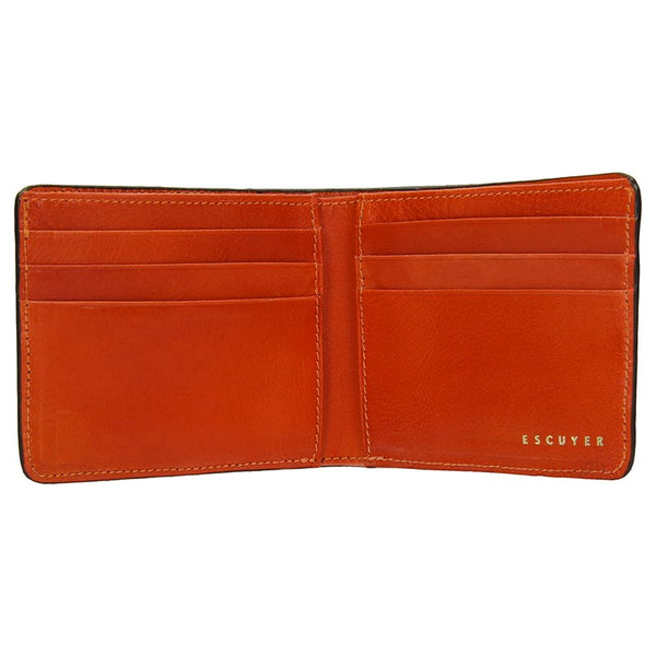 Escuyer Leather Billfold Wallet - Cognac / Orange