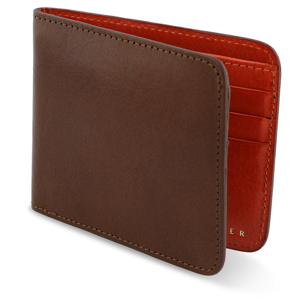 Escuyer Leather Billfold Wallet - Cognac / Orange