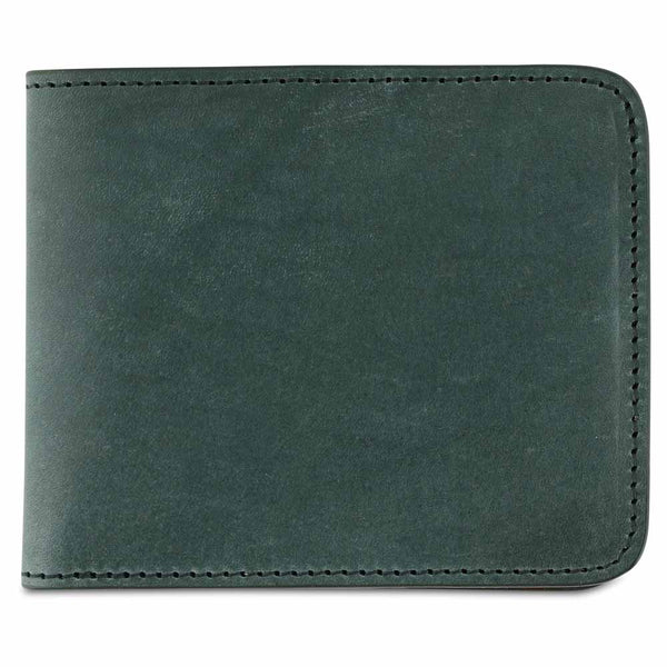 Escuyer Leather Billfold Wallet - Green / Cognac