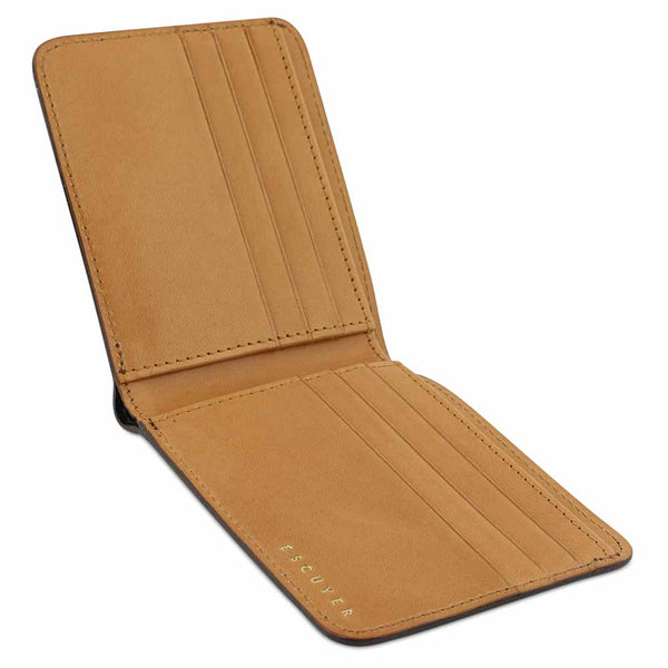 Escuyer Leather Billfold Wallet - Khaki / Natural