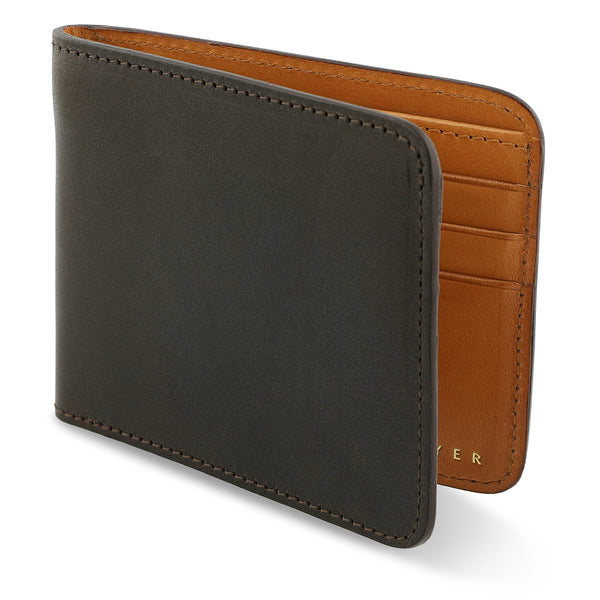 Escuyer Leather Billfold Wallet - Khaki / Natural