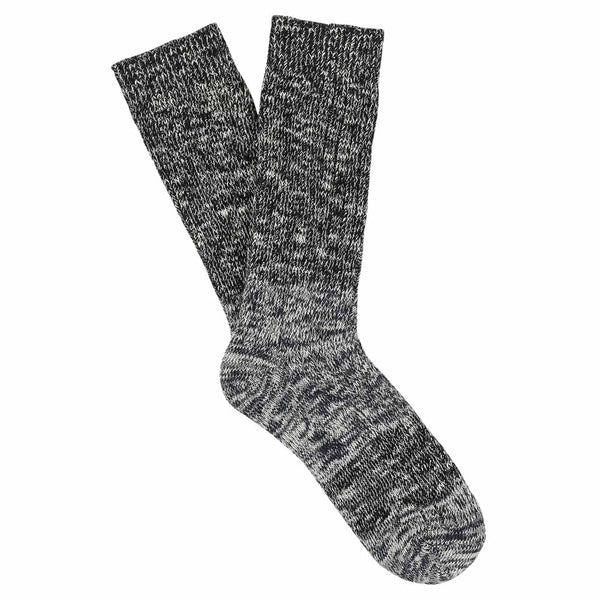 Escuyer Melange Block Socks - Black / Blue