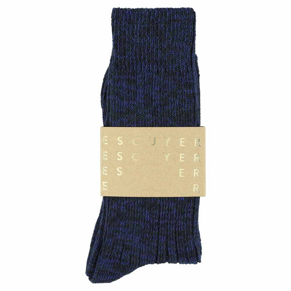 Escuyer Melange Socks - Blue