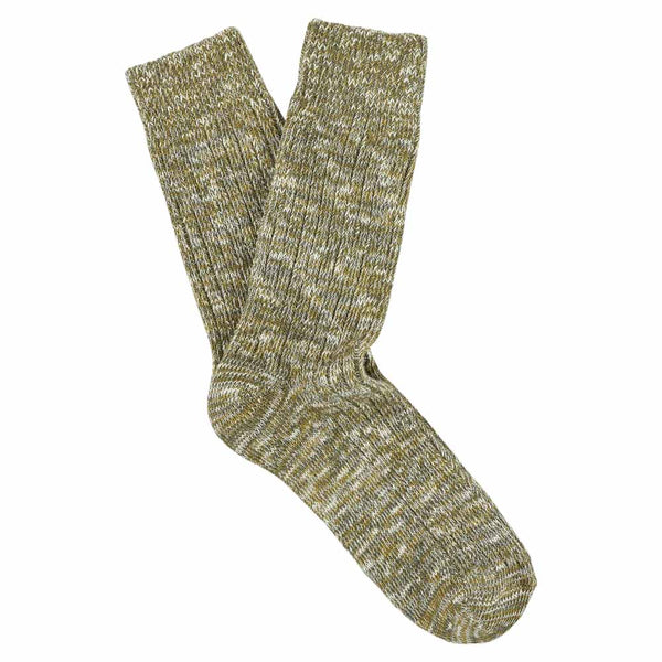Escuyer Melange Socks - Dark Khaki