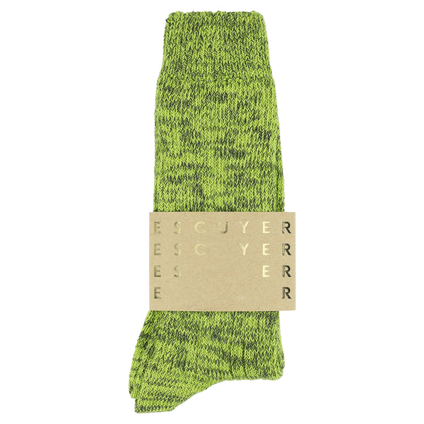 Escuyer Melange Socks - Green / Grey