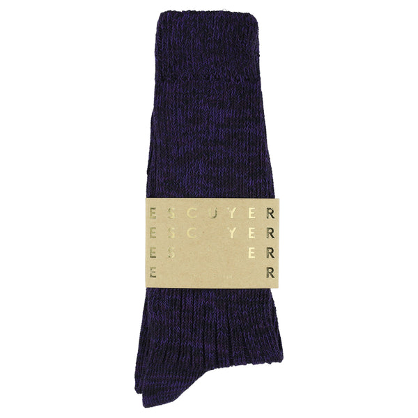 Escuyer Melange Socks - Purple / Blue