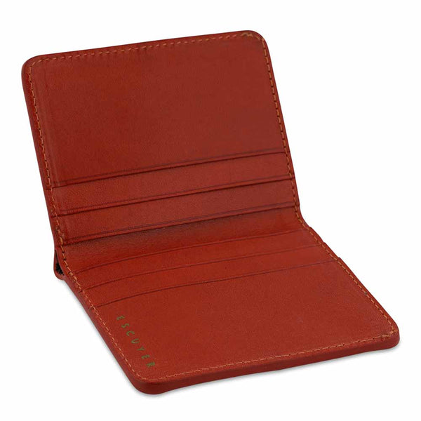 Escuyer Slim Wallet - Cognac / Orange