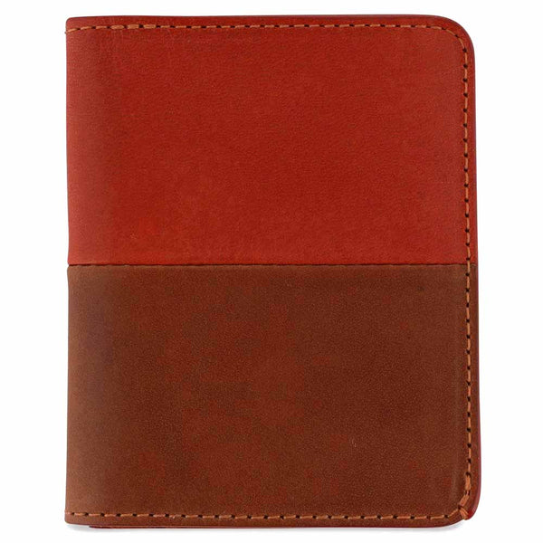 Escuyer Slim Wallet - Cognac / Orange