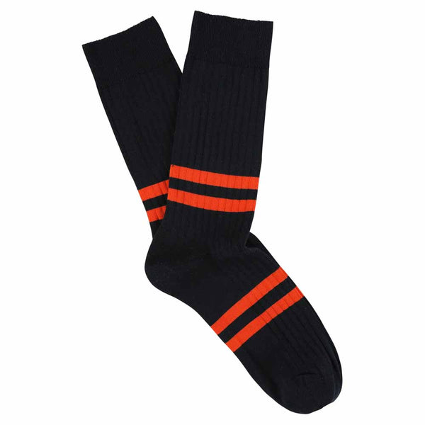 Escuyer Stripes socks - Blue / Orange