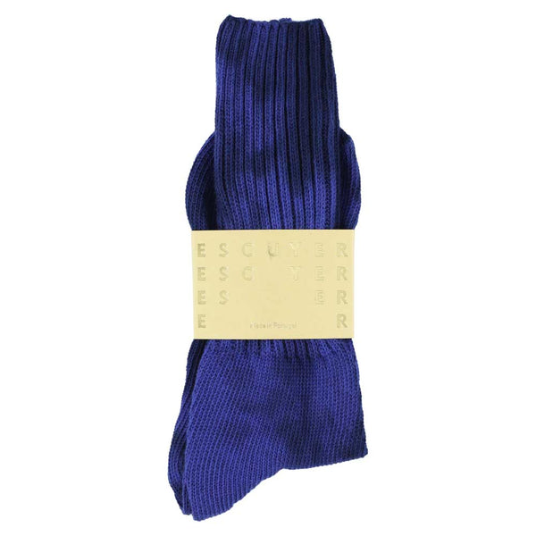 Escuyer Tie Dye Socks - Black / Strong Blue