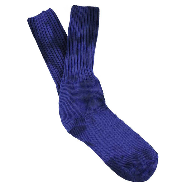 Escuyer Tie Dye Socks - Black / Strong Blue