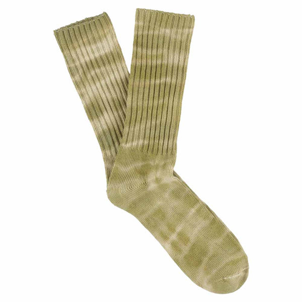 Escuyer Tie Dye Socks - Ecru / Gold