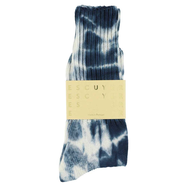 Escuyer Tie Dye Socks - Off White / Graphite
