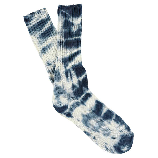 Escuyer Tie Dye Socks - Off White / Graphite