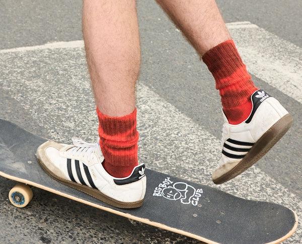 Escuyer Tie Dye Socks - Orange / Black