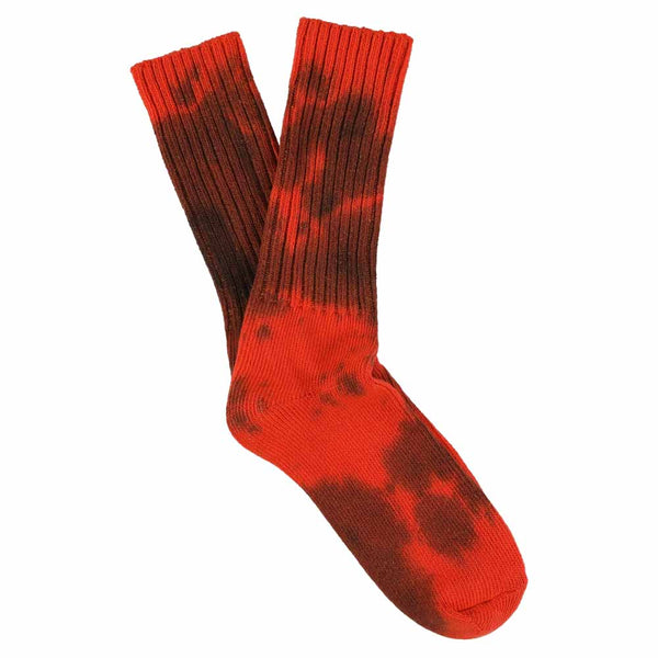 Escuyer Tie Dye Socks - Orange / Black