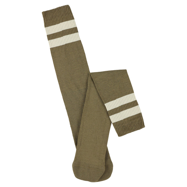 Escuyer Unisex Tube Socks - Khaki / Ecru