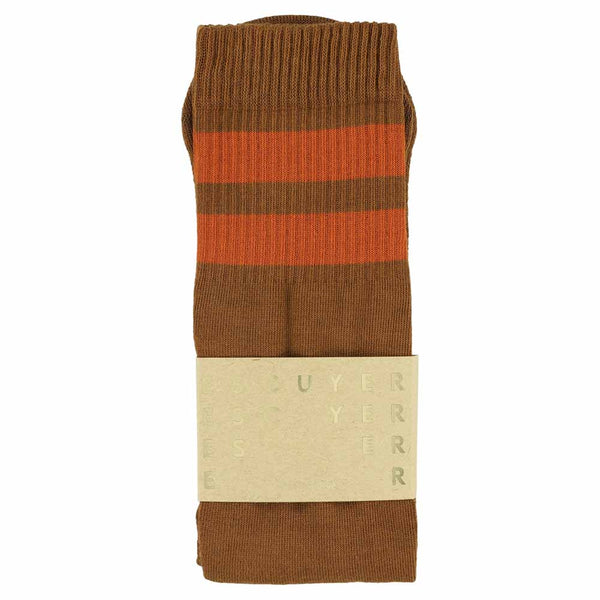 Escuyer Unisex Tube Socks - Tobacco / Rust