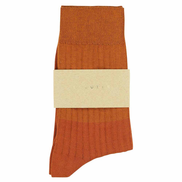 Escuyer Women Block Socks - Almond / Lion