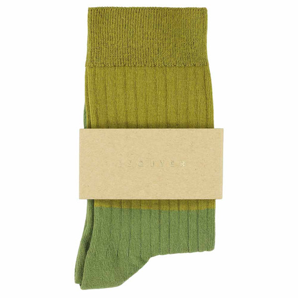 Escuyer Women Block Socks - Gold / Bronze