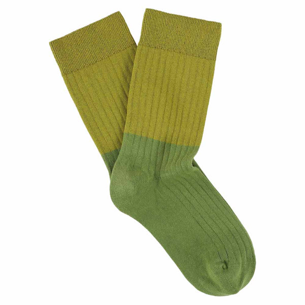 Escuyer Women Block Socks - Gold / Bronze
