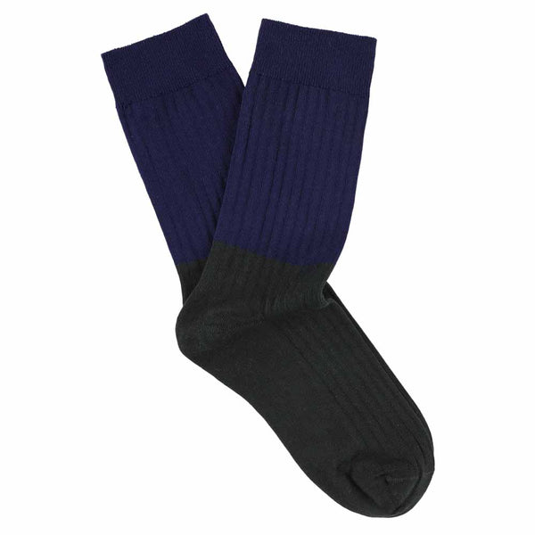 Escuyer Women Block Socks - Navy / Anthracite